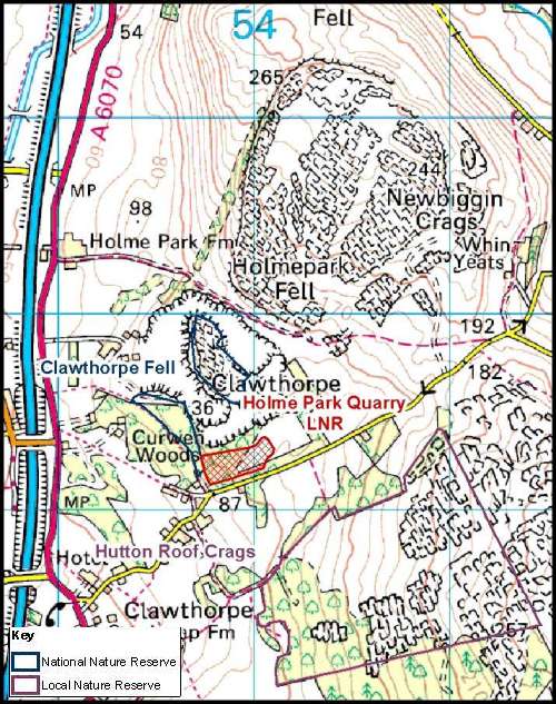 Holme Park Quarry Local Nature Reserve location map